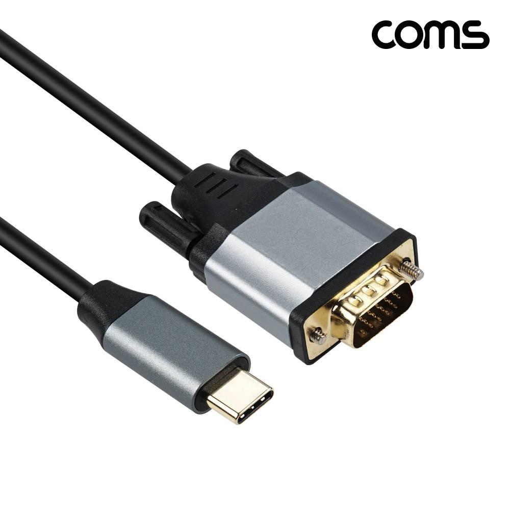 USB 3.1(Type C) to VGA 컨버터 케이블 1.8M FHD 1080P 60Hz C타입 RGB D-SUB