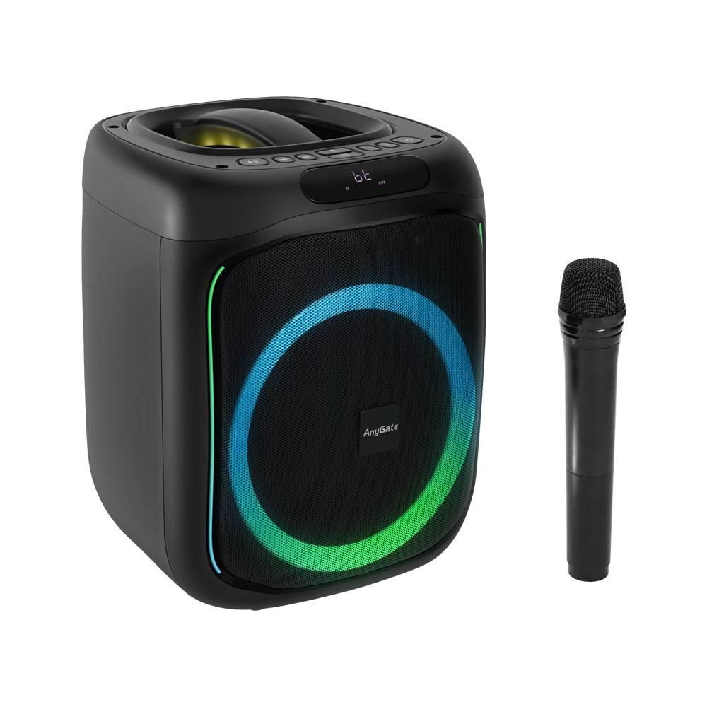 이동식 블루투스 무선마이크 앰프 LED 파티박스 50W TWS지원 노래방 KY300