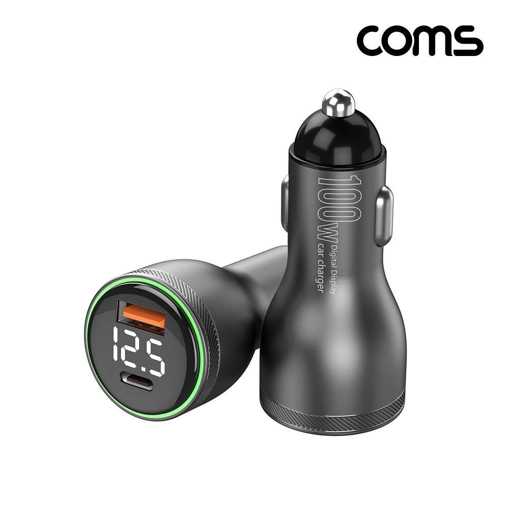 100W 차량용  전원 어댑터 QC3.0 PD 멀티 고속 충전기 C타입 USB 3.1 BF245