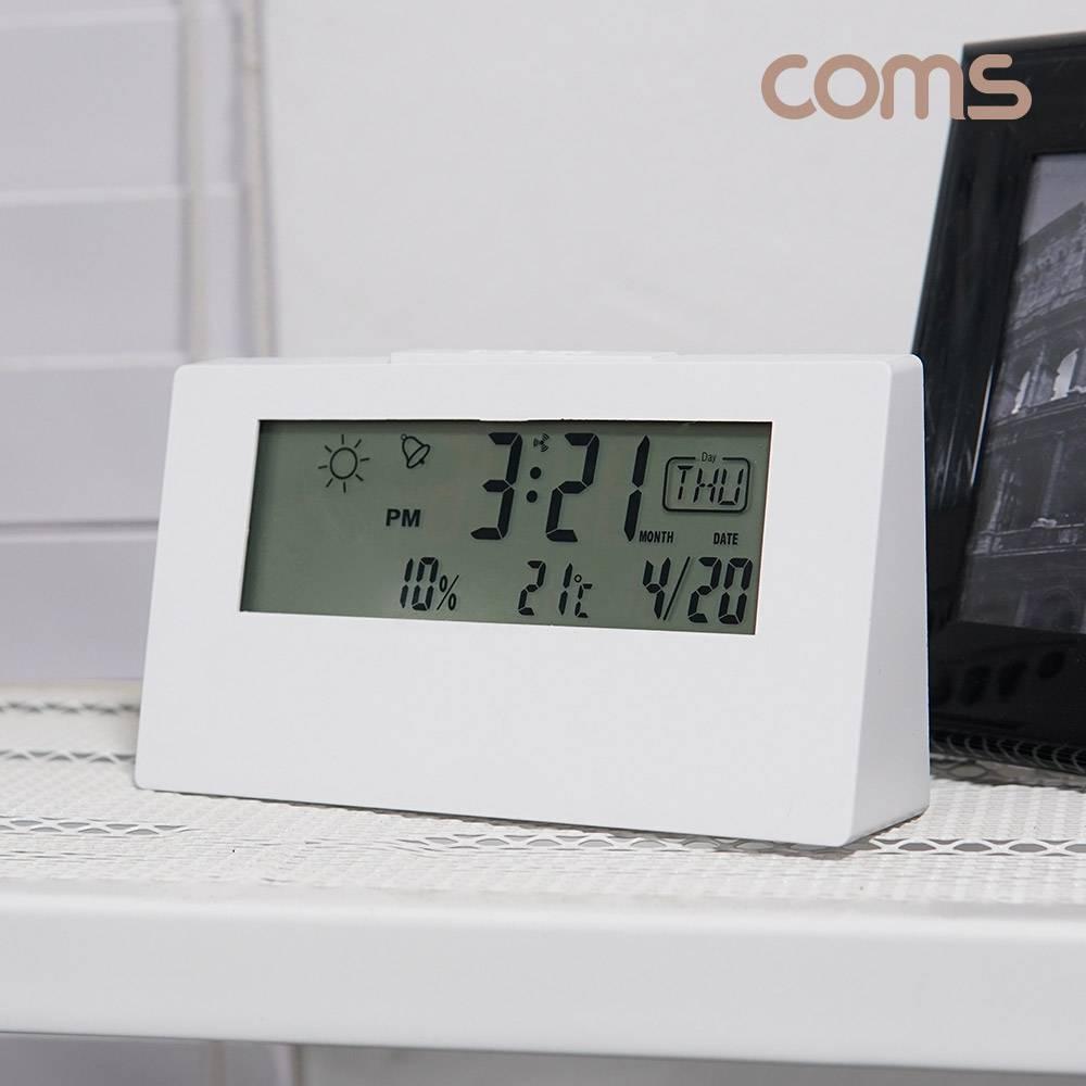LCD 디지털 알람 시계 정시 알람 달력 날씨 온습도 BF267