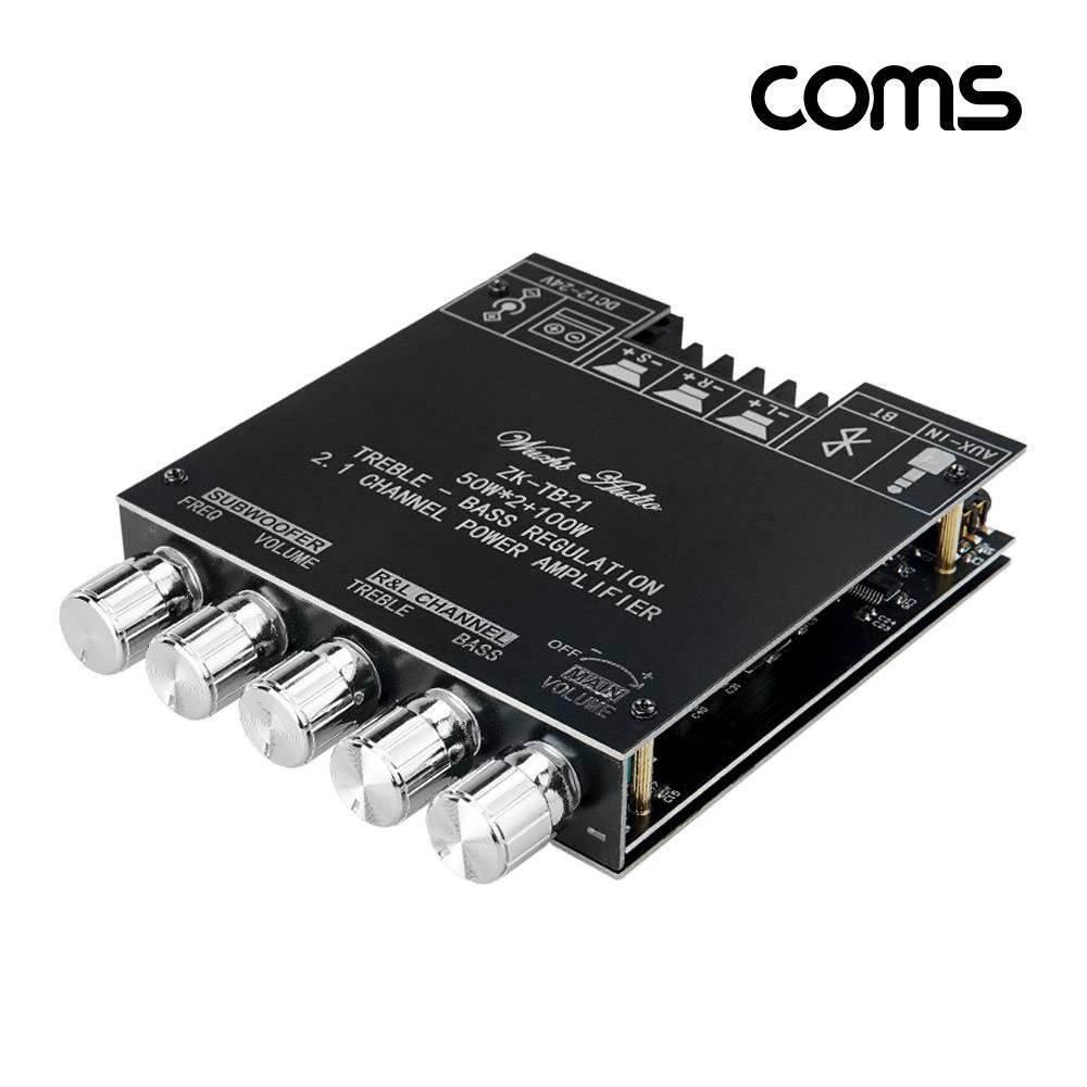 Hi-Fi 블루투스 2.1채널 오디오 앰프 우퍼 2.1CH 사운드 Amplifier 50Wx2 100W 서브 JA155