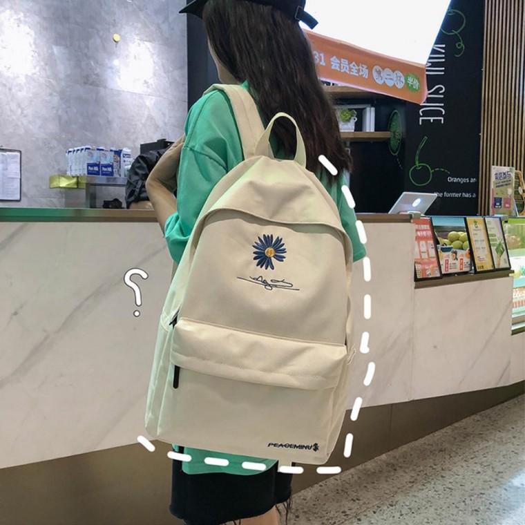 데이지 경량 여성 남성 백팩 학생 가방