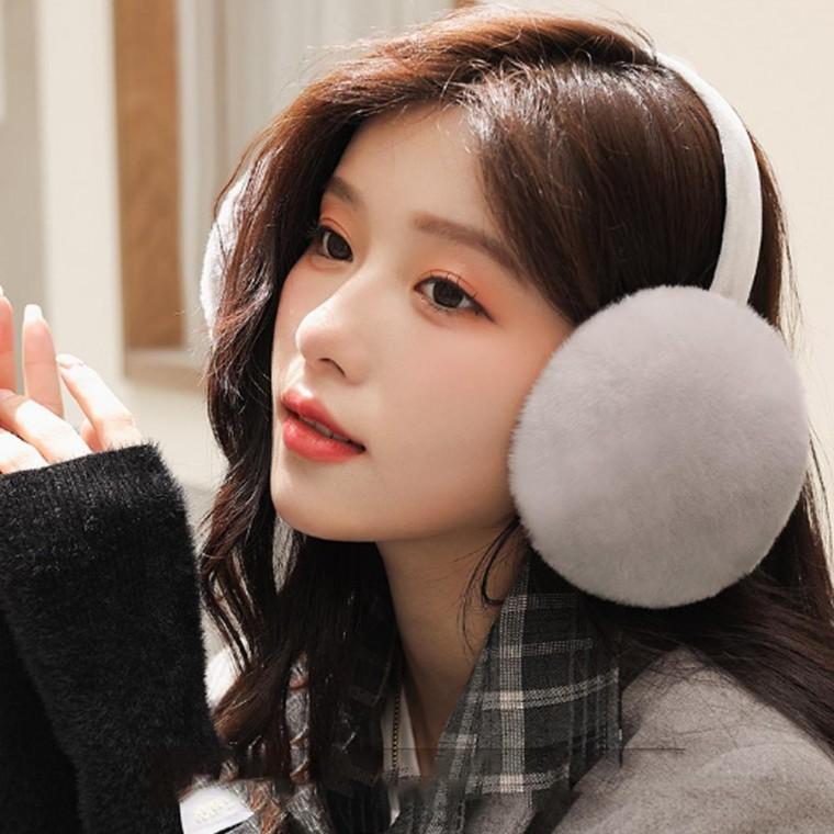 접이식 여성 방한 귀마개 털 겨울 귀도리 귀돌이