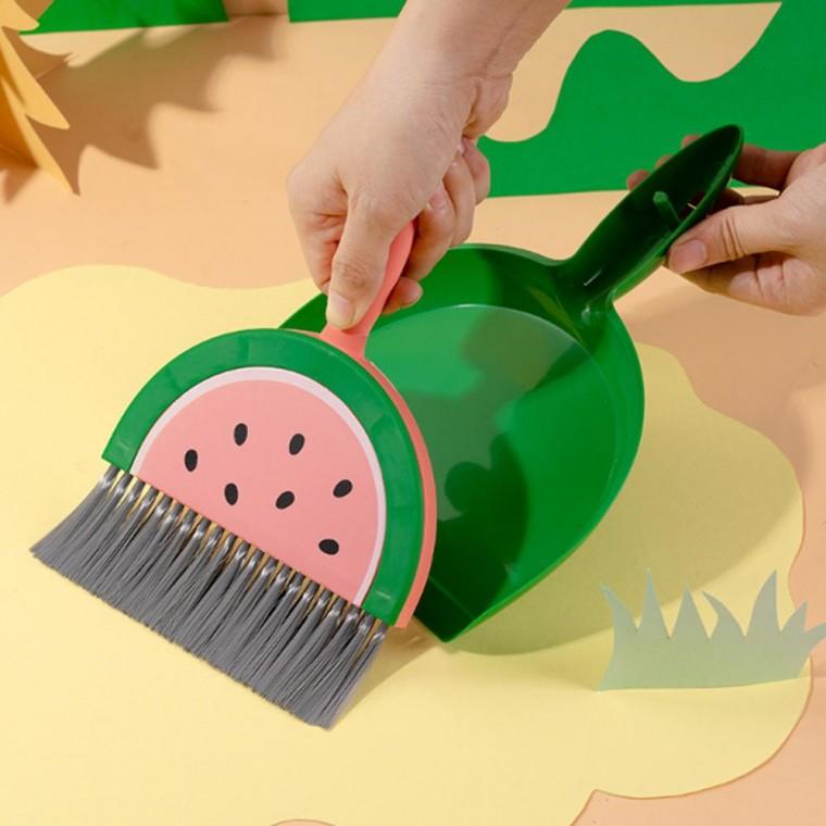 과일 미니빗자루세트 미니 쓰레받기 책상 빗자루 세트