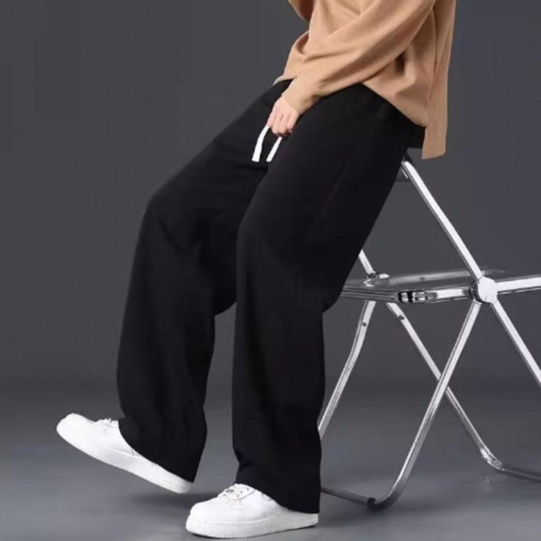 일자 트레이닝 팬츠 남성 와이드 추리닝 통바지 코디 기모