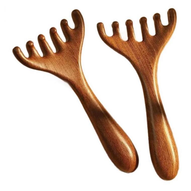 두피 괄사 우드 마사지 빗 도구