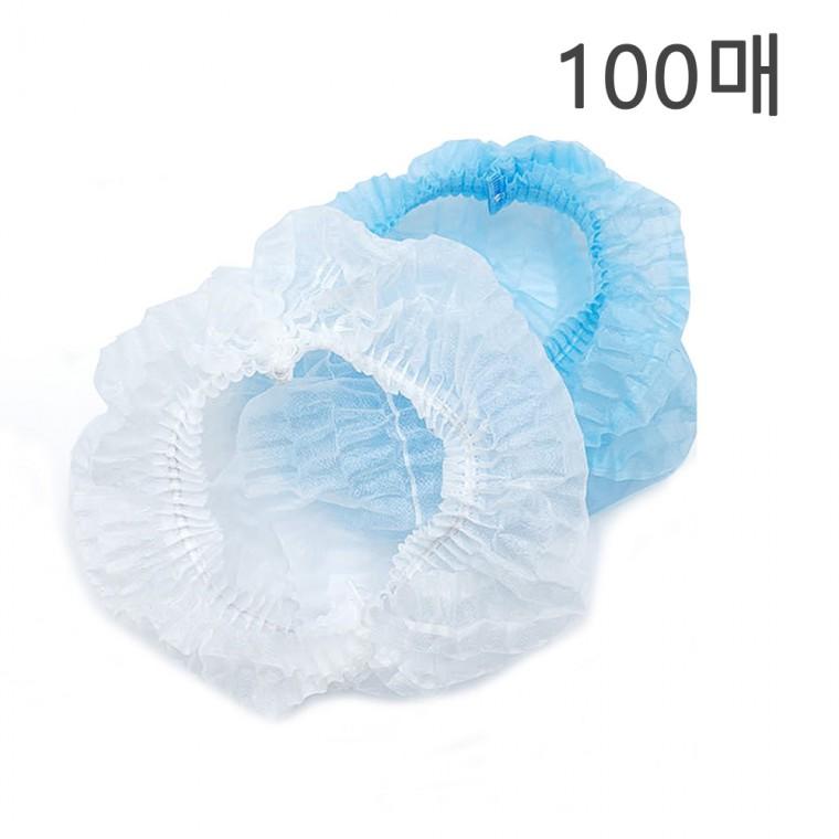 (포워드테크) 일회용모자 위생모자 헤어캡 라운드캡 위생모 100매