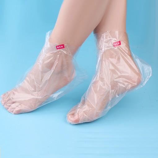 (포워드테크) 발보습 일회용 위생 풋커버 비닐 양말 각질 케어 풋비닐 발꿈치 실용적 마사지 발 관리 100매