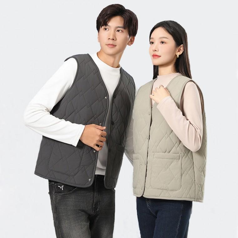 (포워드테크) 남녀공용 겨울 누빔 조끼 따뜻한 기모 방한 경량 퀼팅 패딩조끼