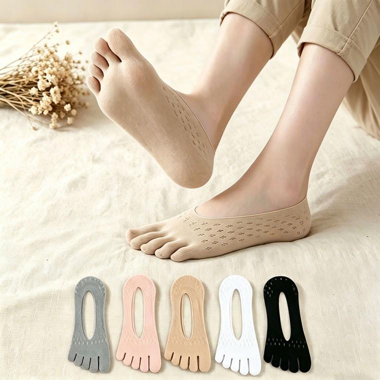 포워드테크 여성 메쉬 통기성 발가락 양말 1켤래 부드러운 여름 덧신 페이크삭스