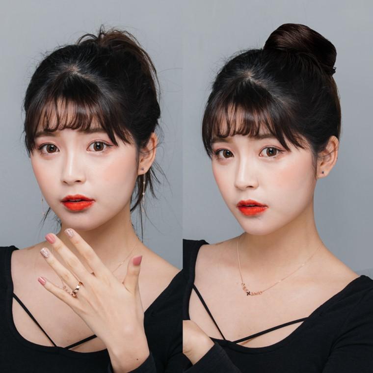 올림 똥머리 당고머리 가발