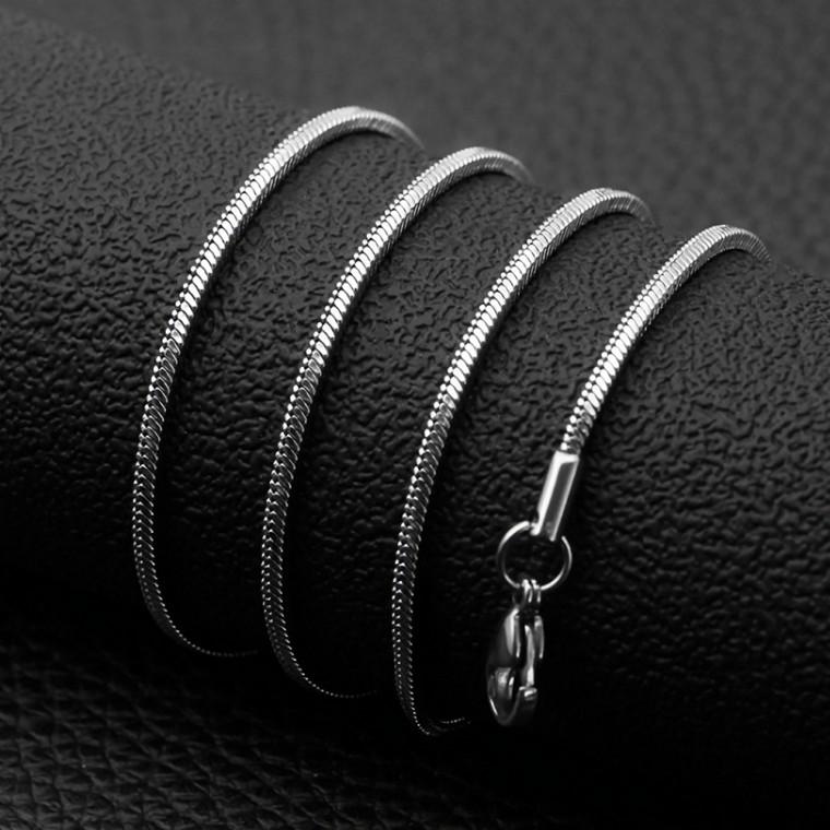 써지컬스틸 사각사선 체인목걸이(0.9mm)