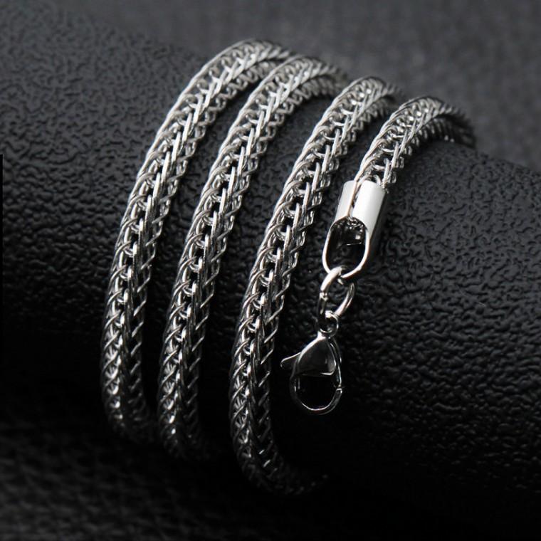 써지컬스틸 폭스체인 목걸이(4mm)