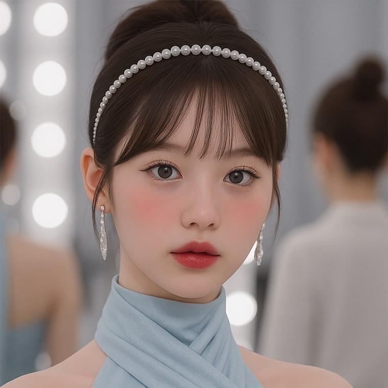 미니 진주 펄 헤어밴드 머리띠(소)