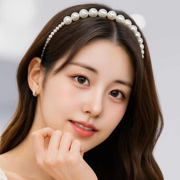 버블 진주 펄 헤어밴드 머리띠