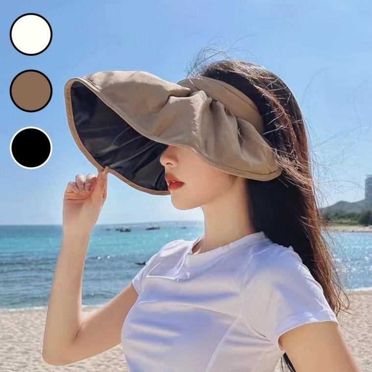 [개미물류] 롤업와이어썬캡 헤어밴드 예쁜 여름 여성 챙넓은 휴양지 모자
