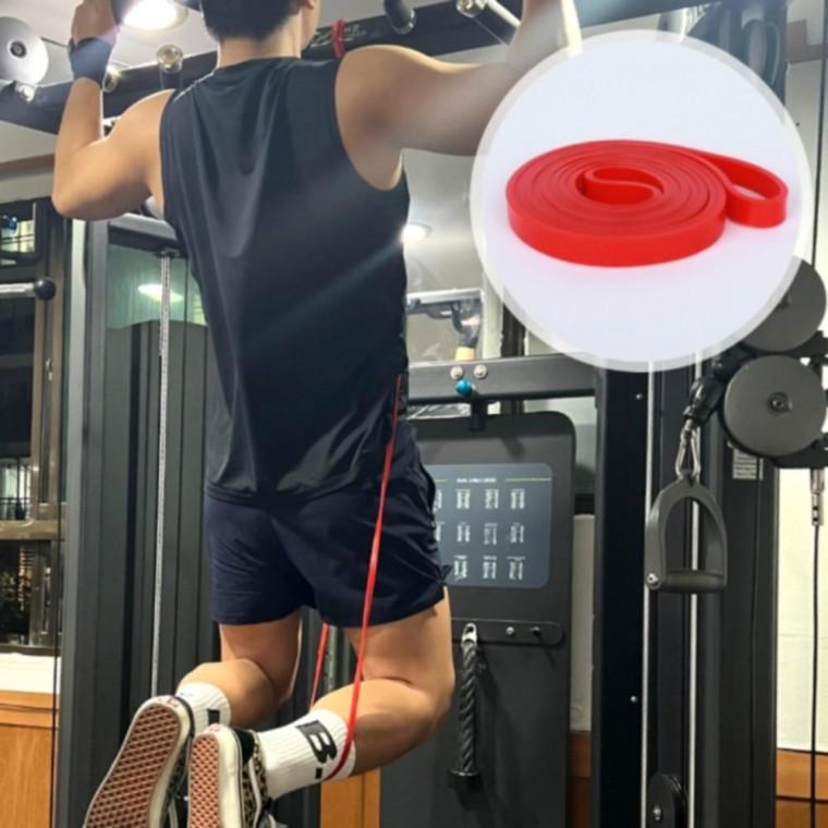 2단계 풀업밴드 턱걸이 도움 철봉 튜빙 근력 운동 탄성밴드 저항밴드 맨몸 운동 코어