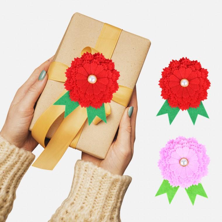 [개미물류] 카네이션뱃지DIY 만들기 부직포 스승의날 선물 놀이 DIY키트 어버이날 집콕놀이 부모님 브로치