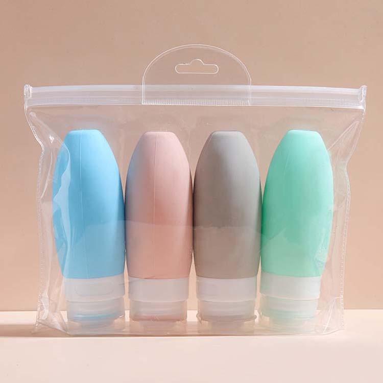실리콘 로션케이스 4개 set / 고무 공병 소분 샴푸 여행 수영 샤워 용품