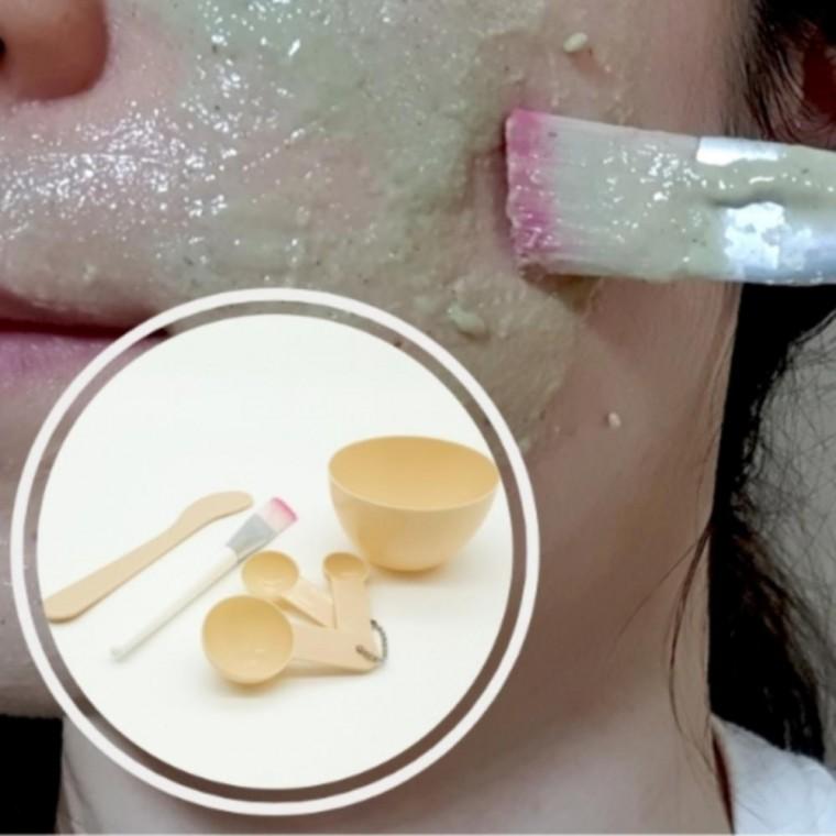 색상랜덤 1개 마사지 팩 모델링 팩 붓 도구 세트 팩도구 계량스푼 스파츌라 브러쉬