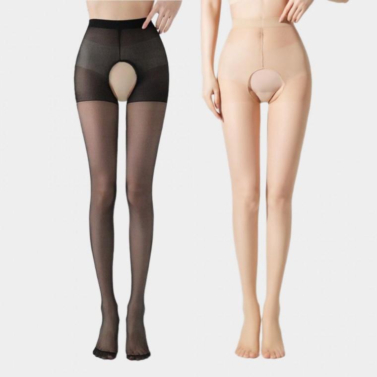 조임없는 밑트임 오픈 뚫린 섹시 팬티 스타킹 2컬러