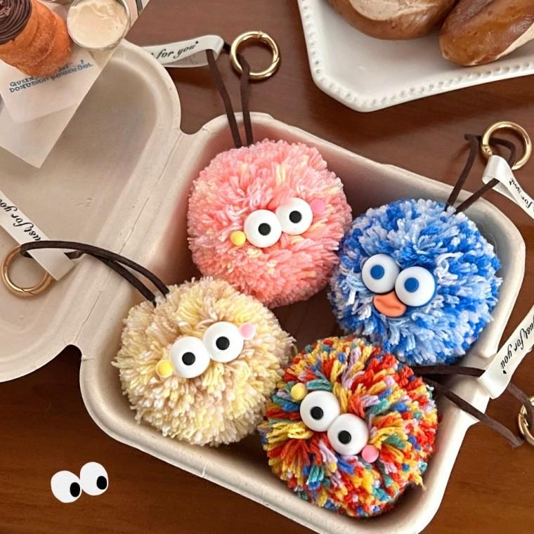 우주 먼지 인형 키링 먼지몽 폼폼이 DIY 백참 키홀더 백꾸 폰꾸 빽꾸 키링 털뭉치