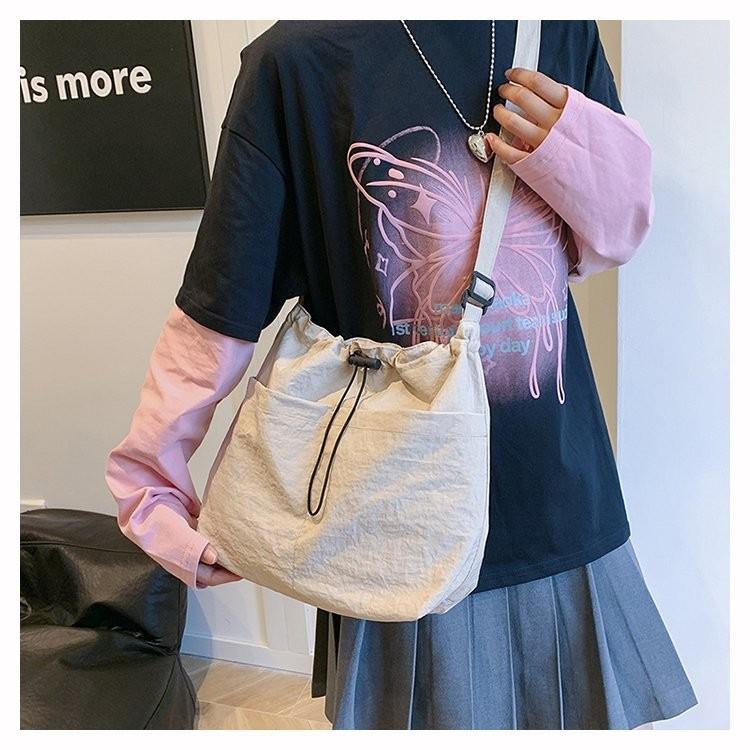 복조리 스트링 바스락 크로스백 숄더백 3color / 가벼운 가방 경량 캐쥬얼 데일리백 학생