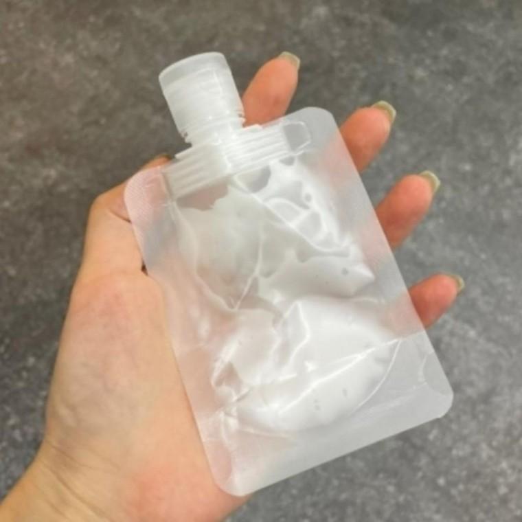 50ml 화장품 소분 용기 튜브 휴대용 미니 밀폐 비닐 튜브 팩 여행 캠핑 샴푸 수영장