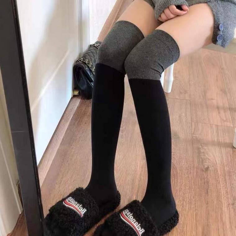 배색 니삭스 학생양말 필라테스 오버니삭스 반양말 골프니삭스 허벅지