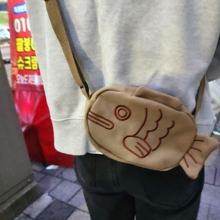 붕어빵 크로스백 가방