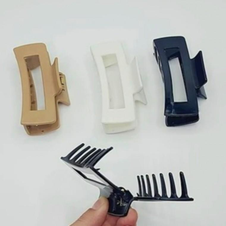 실리콘 헤어 집게핀 머리핀 사각 반머리 반묶음 M50498
