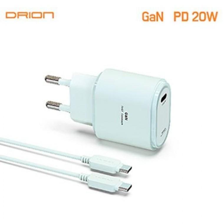 EA GAN PD 20W C포트 1구 초고속 가정용 충전기 C to C 케이블 포함 DR-PD20W-T1-CP