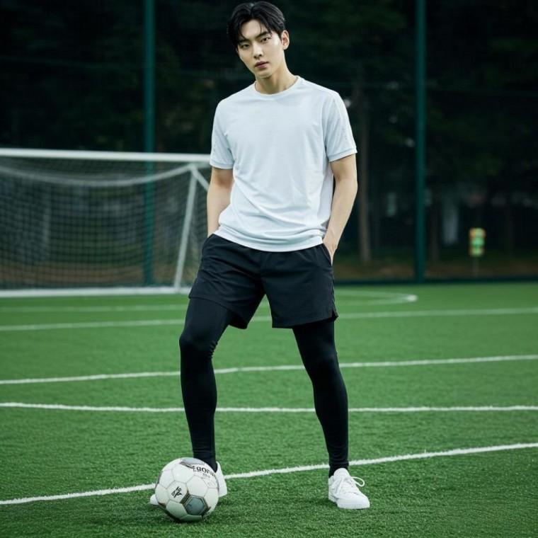 클라빈 트레이닝반바지 남자레깅스 투인원반바지