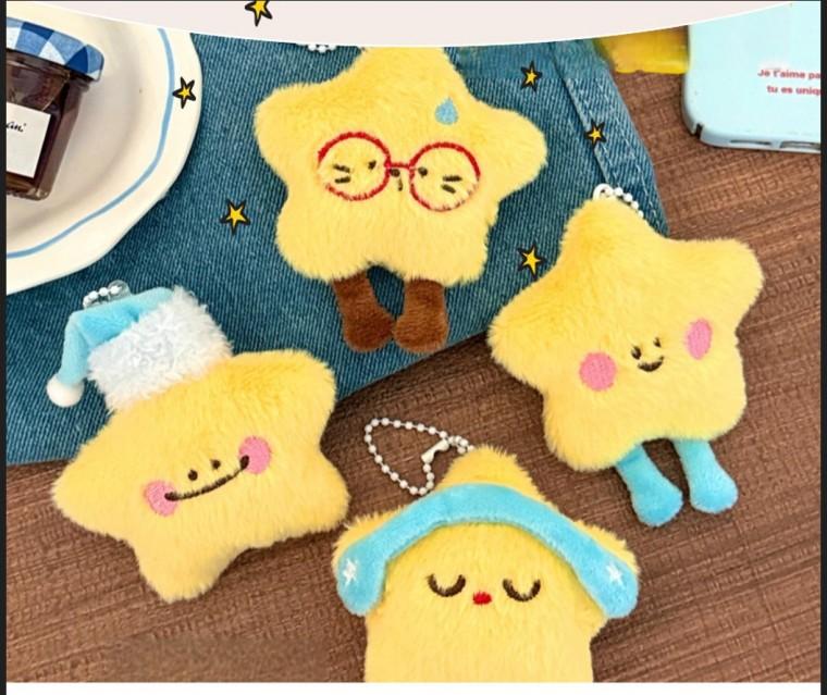 [사러왕]반짝반짝 별 인형 키링 귀여운 키홀더 열쇠고리 가방 악세사리 백참 차키링 우정 커플 선물