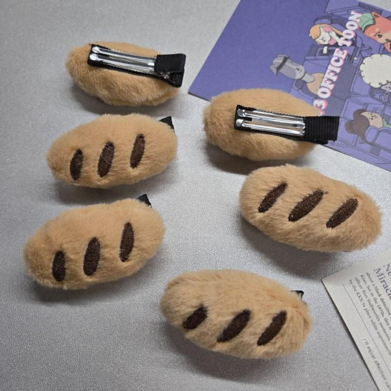 빵 인형 헤어집게 / 브레드 바게트 모자집게 머리핀 헤어핀 베이커리 카페