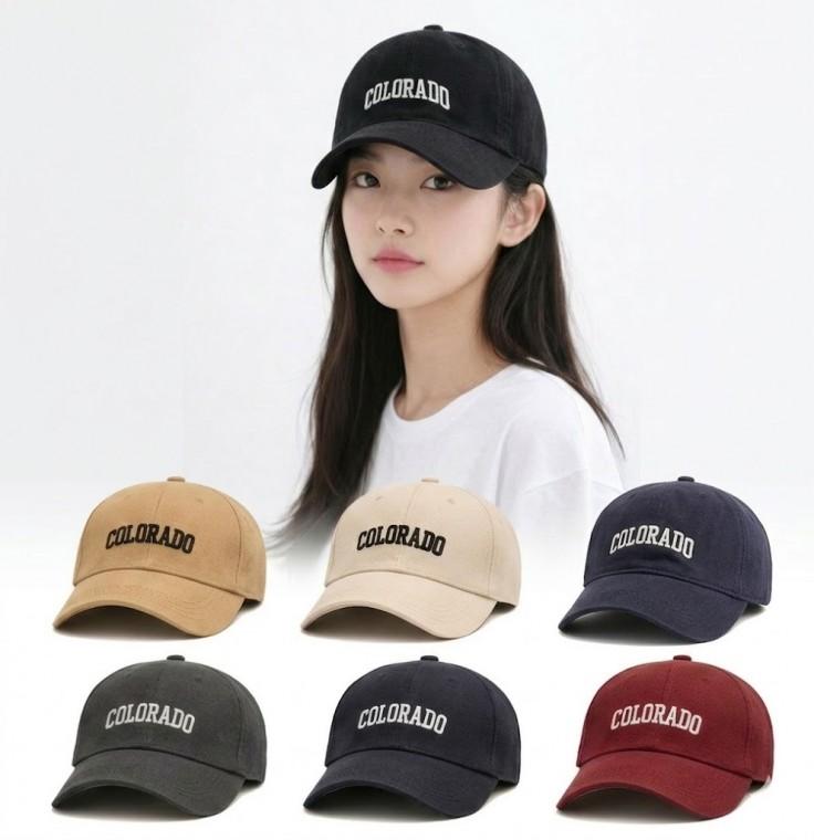 땡처리 있는제품만 팔아요.신제품 남여공용 COLORADO 레터링 무지 워싱 캡 모자 7가지색상