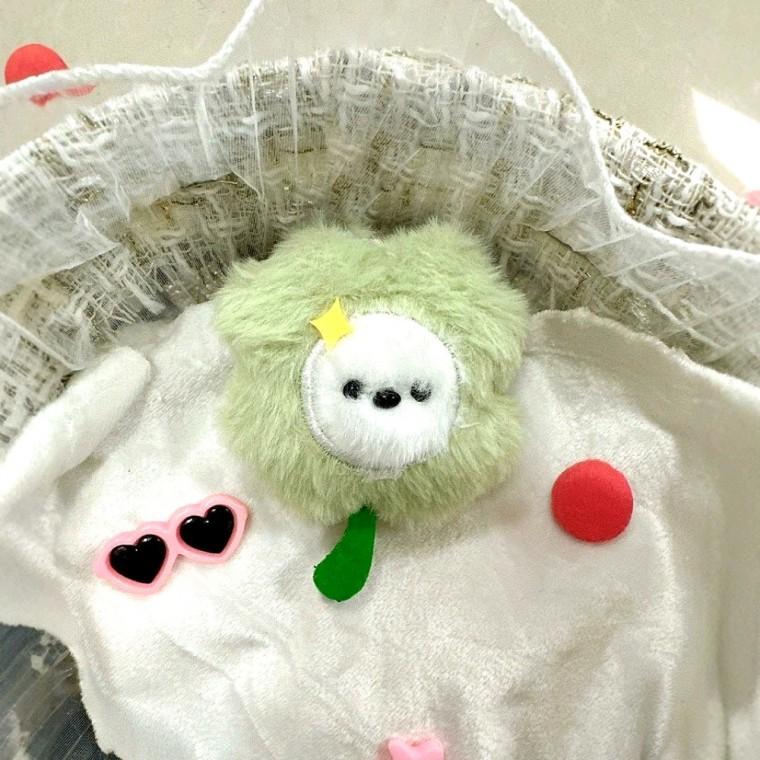 [쓰러담아] 행운 가득 네잎 클로버 키링 가방 고리 백참 꾸미기 단체 선물 키홀더 귀여운 소품 열쇠 장식