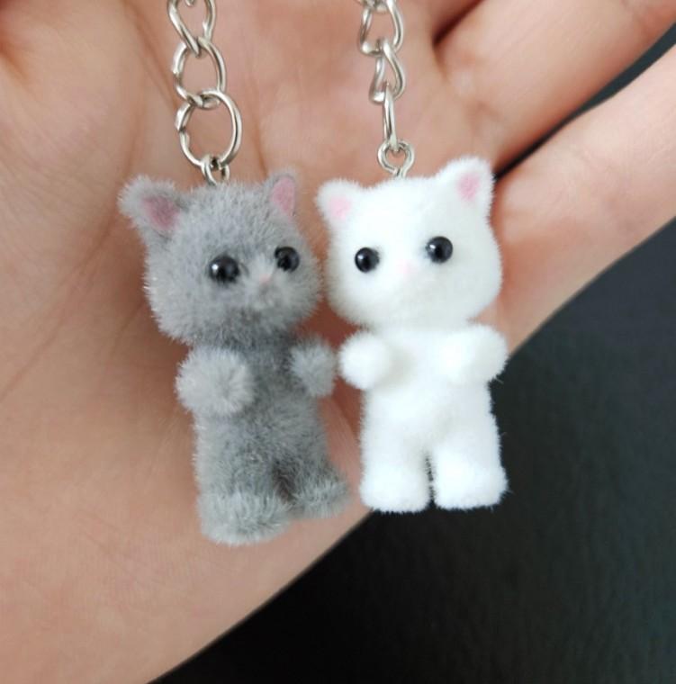 큐티 고양이 인형 키링 열쇠고리 2컬러