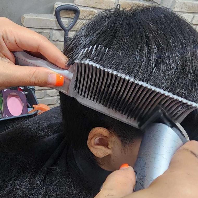 남성 미용 커트빗 옆머리 셀프 이발빗 1개