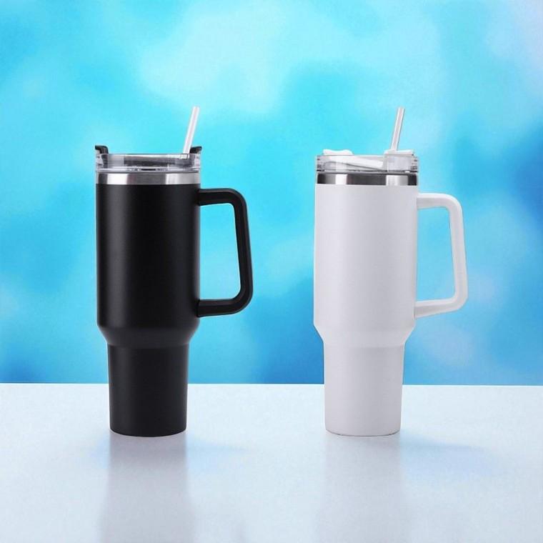 1200ml 손잡이 빨대 텀블러 데일리 대용량 보온병 탐블러 스텐 보온보냉 여행용
