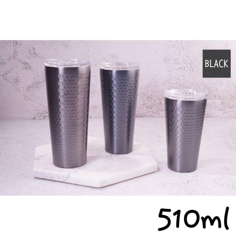 보냉 텀블러 블랙 510ml 스텐 이중진공 보온 레스 스테인 휴대용 사무실