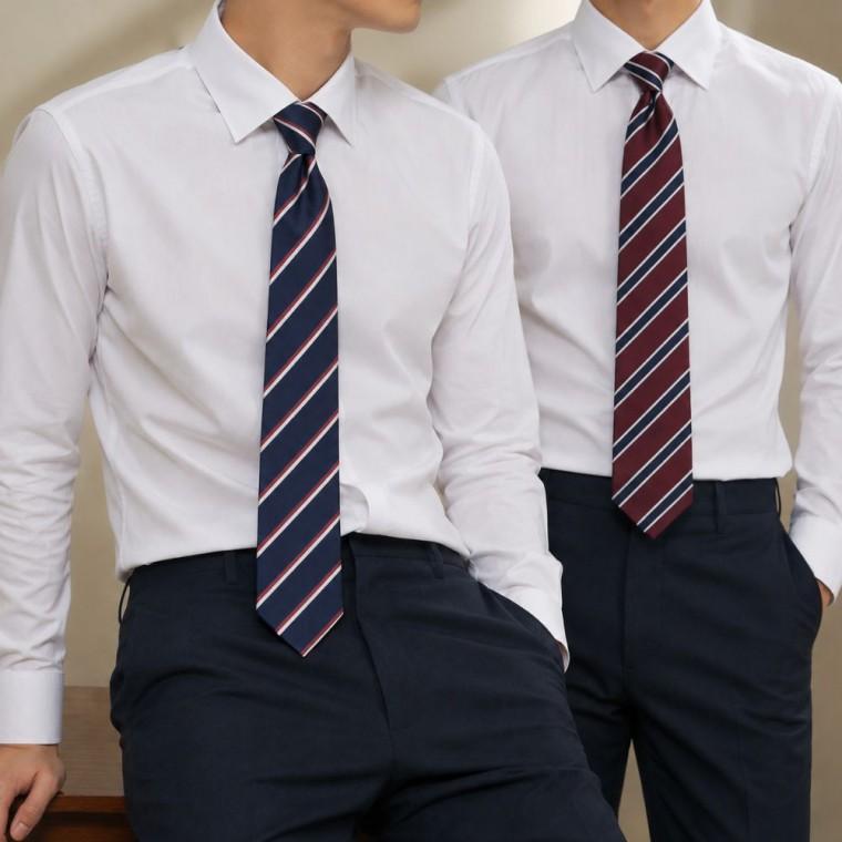 2컬러 교복 졸사 스트라이프 넥타이