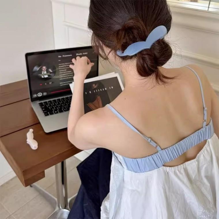 [사러왕]하트 바나나핀 헤어 집게핀 올림머리핀 포니테일 긴머리 로우번 헤어핀 반묶음 헤어클립 머리핀