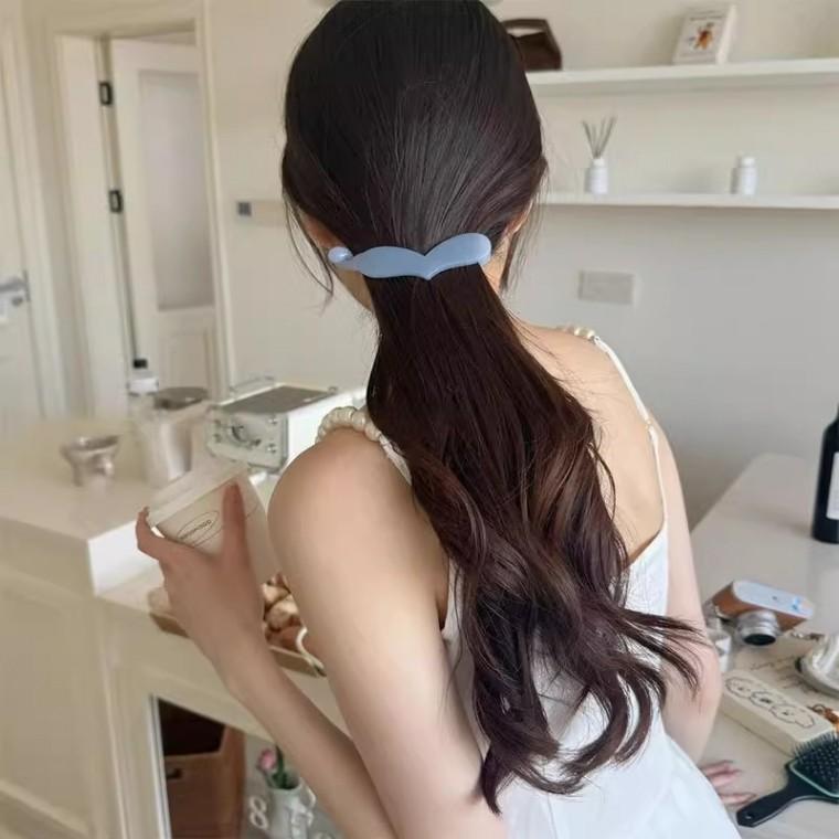 홍대온니-하트 바나나핀 헤어 집게핀 올림머리핀 포니테일 긴머리 로우번 헤어핀 반묶음 헤어클립 머리핀