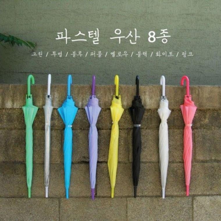 우산 일회용 투명 장우산 비닐 줄무늬 땡땡이 단체 편의점