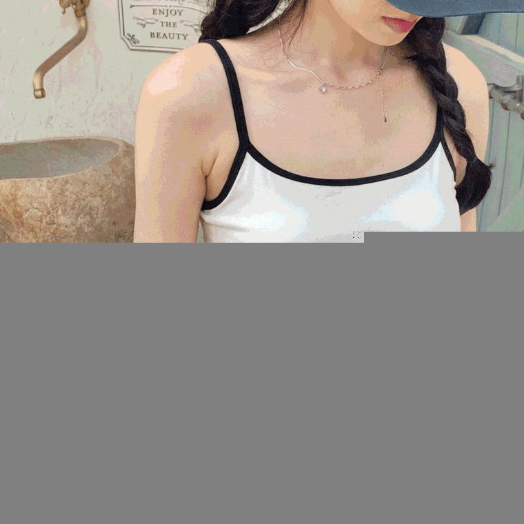 (캡내장)프레따 배색 나시