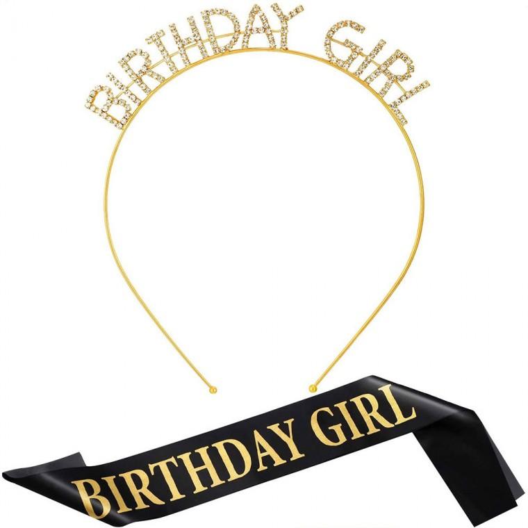 생일축하해 띠+머리띠 세트