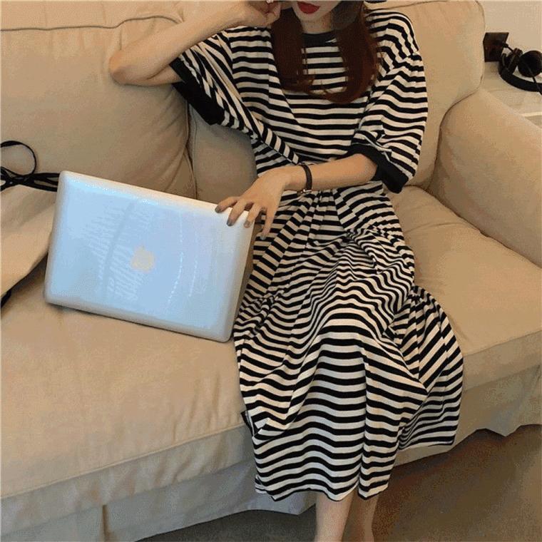 듀스 파자마원피스