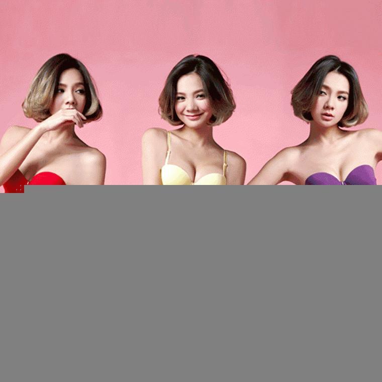 레인보우 브래지어+팬티 세트