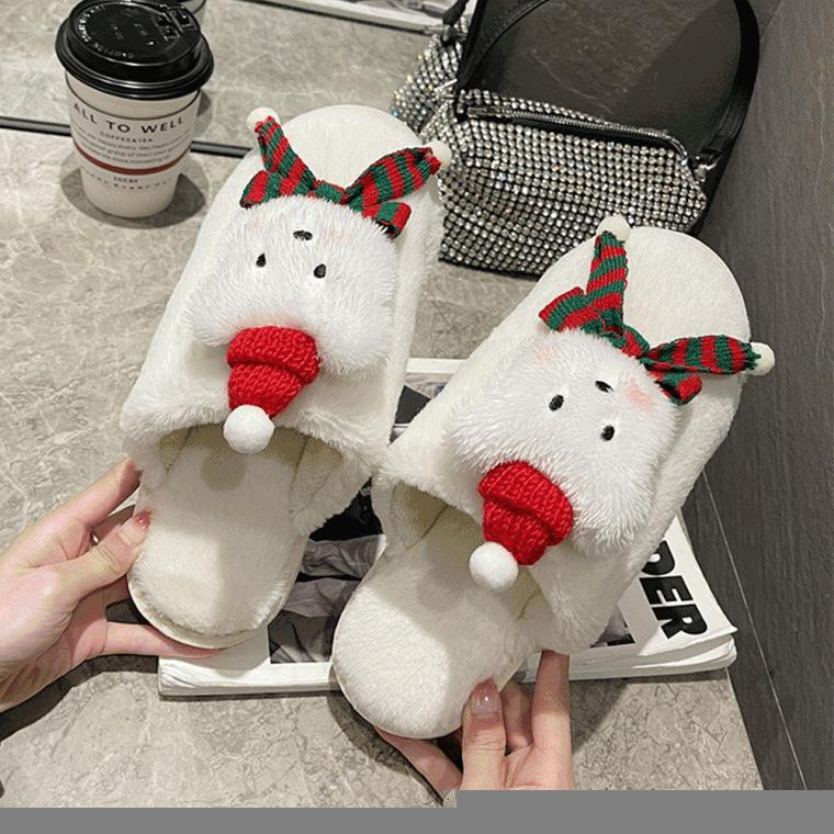 빨간모자 강아지 슬리퍼